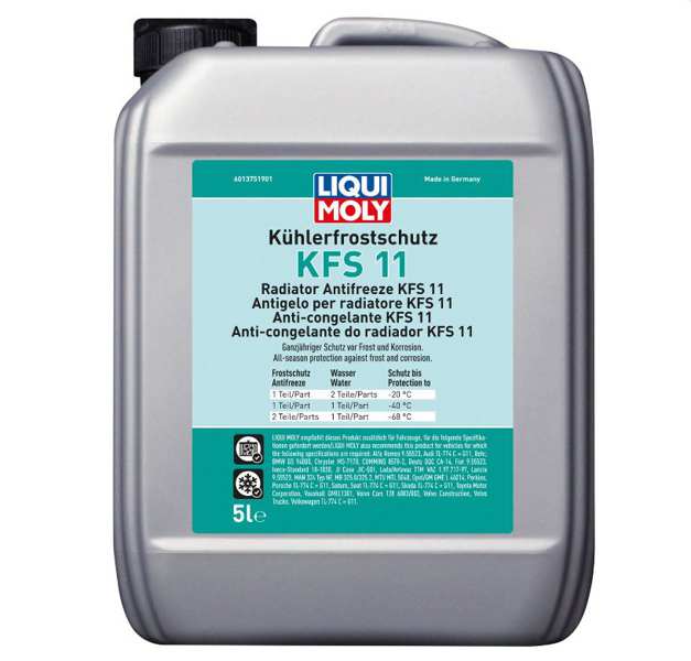 LIQUI-MOLY Frostschutzmittel 604339 G11 (-70°C), 5 l
Gebindeart: Kanister, Inhalt [Liter]: 5
Kann aus Gründen der Qualitätssicherung nicht zurückgenommen werden! 1.