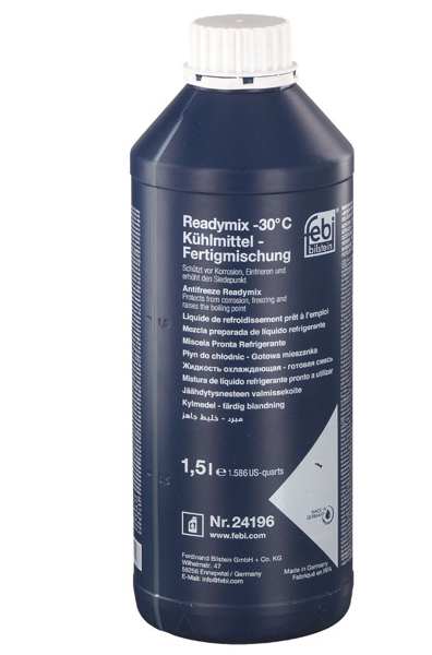 SWAG/FEBI Frostschutzmittel 11033722 1,5 Liter
Temperaturbereich von [°C]: -35, Farbe: blau, Inhalt [Liter]: 1,5, Service Information beachten:
Kann aus Gründen der Qualitätssicherung nicht zurückgenommen werden! 1.