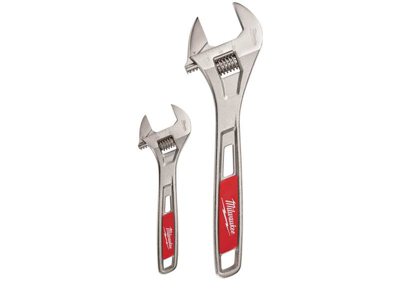 MILWAUKEE Adjustable wrench 11325181 Adjustable jaw-wrench, 2 pieces, length: 150/250mm