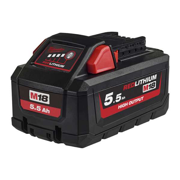 MILWAUKEE Machine tool battery 11325736 M18 HB5.5 Battery 5.5AH/18V Li ion. Voltage: 18V, Capacity: 5.5 AH, Type: Li-ion, Model: M18 HB5.5