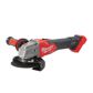 MILWAUKEE Disc grinder with battery 11325161 M18 FSAGV125XB-0X Battery Round Control Corner Grinding in HD Coffer (18V/125mm). Battery voltage: 18V, idle speed: 3500 - 8500 /min, max. Cutting depth: 33, disc diameter: 125, axle: M14, weight (with battery): 2.7 kg. Package contents: Heavy Duty Koffer. Compatible battery without M18, battery and charger! 2.