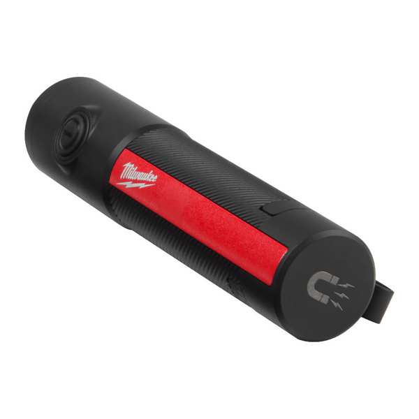 MILWAUKEE Inspection lamp 11325720 IR FL500 flashlight USB can be charged 500 lumen. Luminous flux: 500 lumens, lens range: 100 m, weight (with battery): 0.4 kg. IP67, USB cable 1.