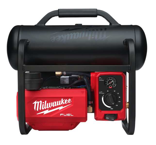 MILWAUKEE Cordless air compressor 11325139 M18 FAC-0 battery air compressor (18V/7.6l). Battery voltage: 18V, air flow: 48 liters /min, max. Pressure: 9.31 bar /135 psi, tank capacity: 7.6 liters, weight (with battery): 14.4 kg. Compatible battery without M18, battery and charger!