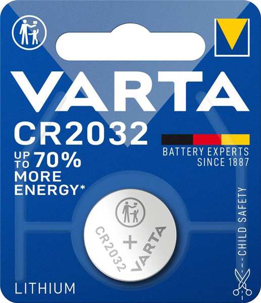 VARTA Batterie 124867 Gombelem, Lithium, CR2032, 1 dB 1.