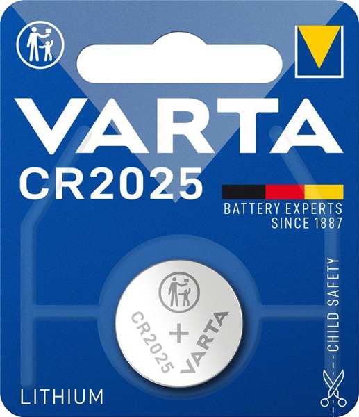 VARTA Batterie 124866 Gombelem, Lithium, CR2025, 1 dB 1.