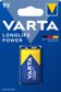 VARTA Batterie 124908 9 V-Os (6LR61), (1 dB) 1.