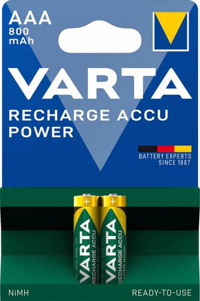 VARTA Battery 124940 Micro (800 mAh), 2 packs 1.