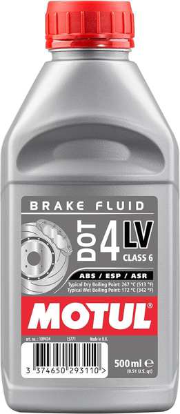 MOTUL Bremsflüssigkeit 11051229 Inhalt [Liter]: 0,5 
Inhalt [Liter]: 0,5, Gebindeart: Flasche, Spezifikation nach DOT: DOT 3, DOT 4, DIN/ISO: ISO 4925 (Cl. 3,4+6)
Kann aus Gründen der Qualitätssicherung nicht zurückgenommen werden! 1.