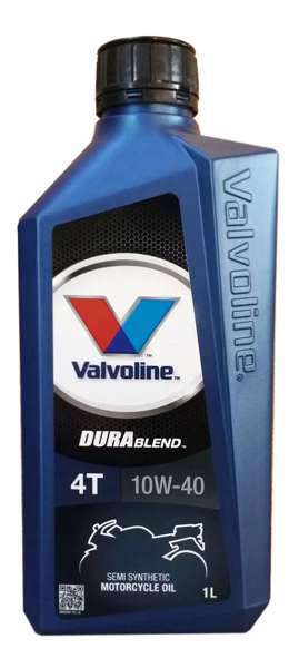 VALVOLINE Motorenöl (Motorrad) 11230734 Durablend 4T -SAE 10W -40, Teile synthetisches Öl für vier Stroke -Motoren, 1 Liter, Spezifikation: API: SL, Jaso MA, Jaso MA2
Inhalt [Liter]: 1, Gebindeart: Flasche, Öl: Teilsynthetiköl, Spezifikation nach API: SL, Spezifikation nach JASO: MA2, MA, Viskositätsklasse nach SAE: 10W-40
Kann aus Gründen der Qualitätssicherung nicht zurückgenommen werden!