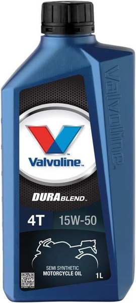 VALVOLINE Motorenöl (Motorrad) 11230738 Durablend 4T -SAE 15W -50, Teile synthetisches Öl für vier Stroke -Motoren, 1 Liter, Spezifikation: API: SL, Jaso MA, Jaso MA2
Inhalt [Liter]: 1, Gebindeart: Flasche, Öl: Teilsynthetiköl, Viskositätsklasse nach SAE: 15W-50
Kann aus Gründen der Qualitätssicherung nicht zurückgenommen werden!