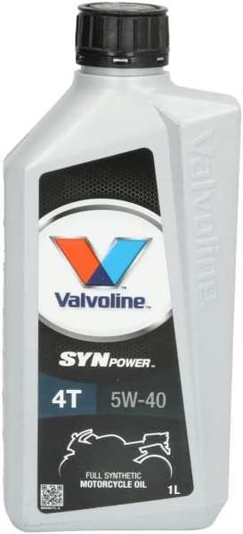 VALVOLINE Motorenöl (Motorrad) 11230752 Synpower 4T -SAE 5W -40, Synthetisches Öl für vier Store -Motoren, 1 Liter, Spezifikation: API: SN, Jaso MA, Jaso MA2
Inhalt [Liter]: 1, Gebindeart: Flasche, Öl: Vollsynthetiköl, Spezifikation nach API: SN, Spezifikation nach JASO: MA2, MA, Viskositätsklasse nach SAE: 5W-40
Kann aus Gründen der Qualitätssicherung nicht zurückgenommen werden! 1.