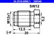 ATE Überwurfschraube 10905203 5 Stk je Packung
Gewindemaß: M12x1, Bohrung-O [mm]: 5,2, Länge [mm]: 12,5, Länge über Alles [mm]: 20,0, Bördelform: F, Schlüsselweite 1 [mm]: 12 2.