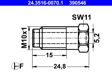 ATE Überwurfschraube 970922 5 Stk je Packung
Gewindemaß: M10x1, Bohrung-O [mm]: 5,0, Länge [mm]: 13,2, Länge über Alles [mm]: 24,6, Bördelform: F, Schlüsselweite 1 [mm]: 11 2.