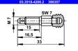 ATE Bleed screw 972239 5 pcs/pack
Thread Size: M7, Length [mm]: 16,5, Overall Length [mm]: 33,0, Spanner size 1 [mm]: 7 2.