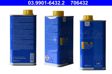 ATE Brake fluid 972328 Specification: SL.6 DOT 4, Packing Type: Can, Content [litre]: 1, MAPP code available:  
DOT specification: DOT 4, Packing Type: Can, Content [litre]: 1, MAPP code available: , Language Version: Bulgarian, Czech, Croatian, Hungarian, Georgian, Polish, Romanian, Russian, Slovak, Slovenian, Arabic
Cannot be taken back for quality assurance reasons! 3.