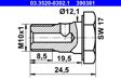 ATE Entlüfterschraube/-ventil 972201 5 Stk je Packung
Gewindemaß: M10x1, Länge über Alles [mm]: 24,5, Länge 1 [mm]: 19,5, Länge 2 [mm]: 8,5, Schlüsselweite 1 [mm]: 17 2.