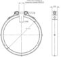 DINEX Auspuffschelle 504500 Durchmesser [mm]: 151, Innendurchmesser [mm]: 127, Durchmesser [Zoll]: 5, Befestigungswinkel [Grad]: 40, Höhe [mm]: 20, Breite [mm]: 157, Länge [mm]: 200, Material: Aluminium, Abgasnorm: Euro 6 4.