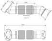 DINEX Flexibles Auspuffrohr 537475 Einbauposition: vorne, Höhe [mm]: 165, Breite [mm]: 185, Länge [mm]: 690 3.