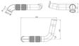 DINEX Flexibles Auspuffrohr 537451 Einbauposition: vorne, Abgasanlage: mit Austrittsrohr nach oben, Höhe [mm]: 120, Breite [mm]: 120, Länge [mm]: 830, Abgasnorm: Euro 5 3.