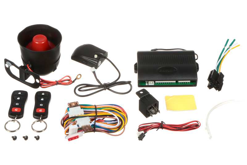 UNIX Autoalarmanlage 680726 One -Way -Autoalarm mit Stanzsensor, Hemmungshemmung, Sprungcode