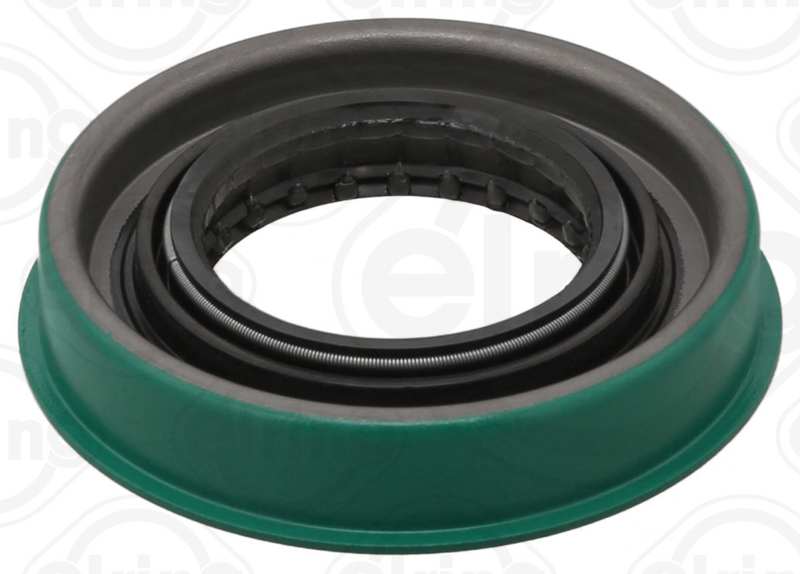 ELRING Wheel hub seal 11366861 Inner Diameter [mm]: 38,75, Outer Diameter [mm]: 72,3, Height [mm]: 17, Radial Shaft Seal Design: BS LA, Swirl Type: Alternating Twist, Material: ACM (Polyacrylate), Dust Cover: with dust lip, Sealant Paint:
