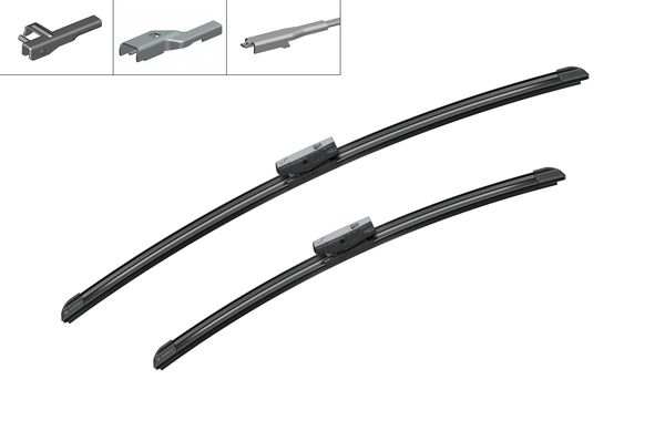 BOSCH Wiper blades 10126204 Styling: with spoiler, Length 1 [mm]: 600, Length 2 [mm]: 475, Wiper blade type: Flat wiper blade, Left-/right-hand drive vehicles: for left-hand drive vehicles 1.