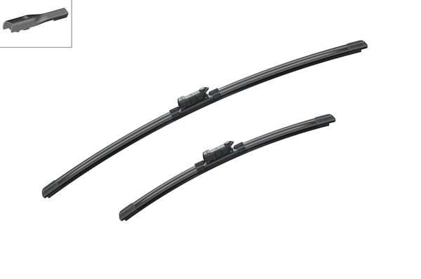 BOSCH Wiper blades 10126313 600/400 mm (1 pair), spoiler
Length 1 [mm]: 600, Length 2 [mm]: 400, Wiper blade type: Flat wiper blade, Left-/right-hand drive vehicles: for left-hand drive vehicles 1.