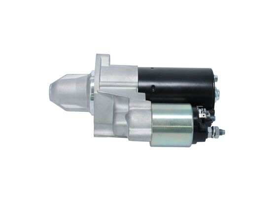 BOSCH Starter 10163468 new
Voltage [V]: 12, Rated Power [kW]: 1,1, Number of mounting bores: 0, Number of threaded holes: 2, Number of Teeth: 10, Clamp: 30,50, Flange O [mm]: 60, Rotation Direction: Clockwise rotation, Pinion Rest Position [mm]: 26,4, Starter Type: Self-supporting, Thread Size: M10x1.5, Thread Size 1: M10x1.5, Length [mm]: 222, Position/Degree: rechts, Jaw opening angle measurement [Degree]: 45 1.