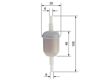 BOSCH Kraftstofffilter (universal) 10903326 10 dB
Filterausführung: Leitungsfilter, Durchmesser [mm]: 35, Höhe [mm]: 105, Einlass-O [mm]: 6, Auslass-O [mm]: 6 5.