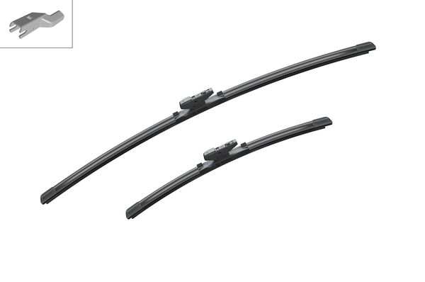 BOSCH Wiper blades 11011409 Set, 2 pcs
Length 1 [mm]: 650, Length 2 [mm]: 400, Wiper blade type: Flat wiper blade, Left-/right-hand drive vehicles: for left-hand drive vehicles 1.