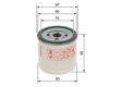 BOSCH Ölfilter 255629 Filterausführung: Anschraubfilter, Höhe [mm]: 95, Gewindemaß: M 22 x 1,5, Außendurchmesser [mm]: 93, Dichtringaußendurchmesser [mm]: 90, Dichtringinnendurchmesser [mm]: 76, Öffnungsdruck Umgehungsventil [bar]: 0,8, Ergänzungsartikel/Ergänzende Info 2: mit einem Rücklaufsperrventil 2.