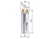 BOSCH Kraftstofffilter 256411 Filterausführung: Leitungsfilter, Durchmesser [mm]: 81, Höhe [mm]: 277,8, Einlass-O [mm]: 10, Auslass-O [mm]: 10 6.