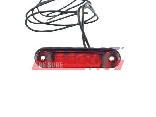 FAST Umrißleuchte 11382293 Farbe: rot, Lampenart: LED, Anzahl der LEDs: 4, Länge [mm]: 77,5, Breite [mm]: 18,5, Abstand der Befestigungsbohrungen [mm]: 61, Dicke/Stärke [mm]: 10,9 1.