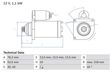 BOSCH Starter 286631 renewed
Voltage [V]: 12, Rated Power [kW]: 1,1, Number of mounting bores: 3, Number of threaded holes: 0, Number of Teeth: 10, Clamp: 50, 30, Flange Diameter [mm]: 76,2, Rotation Direction: Anticlockwise rotation, Pinion Rest Position [mm]: 52,5, Starter Type: Floating pinion, Bore Diameter [mm]: 12,5, Bore Diameter 2 [mm]: 12,5, Bore O 3 [mm]: 12,5, Length [mm]: 218, Position/Degree: links, Mounting Angle [degrees]: 42, Fastening hole angle measurement [Degree]: 42 2.