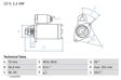 BOSCH Starter 286633 renewed
Voltage [V]: 12, Rated Power [kW]: 1,1, Number of mounting bores: 0, Number of threaded holes: 2, Number of Teeth: 11, 9, Clamp: 30,50, Flange O [mm]: 70, Rotation Direction: Clockwise rotation, Pinion Rest Position [mm]: 26,4, Starter Type: Self-supporting, Thread Size: M10x1.5, Thread Size 1: M10x1.5, Length [mm]: 201, Position/Degree: rechts, Mounting Angle [degrees]: 33, Jaw opening angle measurement [Degree]: 34, Fastening hole angle measurement [Degree]: 33 3.