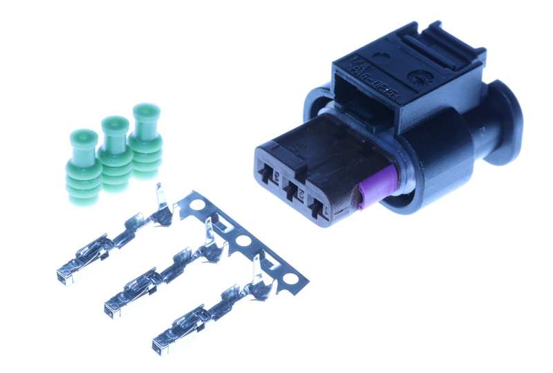 A.Z. MEISTERTEILE Electrical connector repair kit 11386056 Number of pins: 3, Plug Type: Female, Socket Width [mm]: 1,2 1.