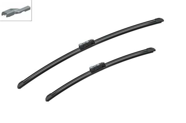 BOSCH Wiper blades 721197 AeroTwin
Length 1 [mm]: 600, Length 2 [mm]: 450, Wiper blade type: Flat wiper blade, Left-/right-hand drive vehicles: for left-hand drive vehicles 1.