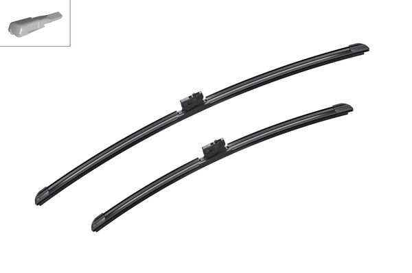 BOSCH Wiper blades 734275 2 pcs/pack
Length 1 [mm]: 600, Length 2 [mm]: 475, Wiper blade type: Flat wiper blade, Left-/right-hand drive vehicles: for left-hand drive vehicles 1.