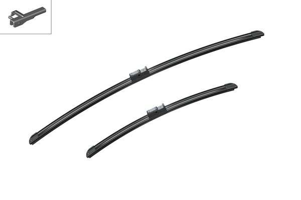 BOSCH Wiper blades 72604 Aerotwin, 650/425mm (1 pair)
Length 1 [mm]: 650, Length 2 [mm]: 425, Wiper blade type: Flat wiper blade, Left-/right-hand drive vehicles: for left-hand drive vehicles 1.