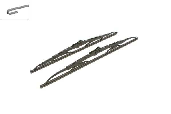 BOSCH Wiper blades 72563 Twin, 500/450mm (1 pair)
Fitting Position: Front, Length 1 [mm]: 500, Length 2 [mm]: 450, Wiper blade type: Bracket wiper blade without spoiler 1.