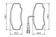 BOSCH Bremsbelag für Scheibenbremsen (LKW) 758998 Verschleißwarnkontakt: mit integriertem Verschleißsensor, Ergänzungsartikel/Ergänzende Info: mit Zubehör, Ergänzungsartikel/Ergänzende Info 2: mit Anti-Quietsch-Blech, mit Schrauben, Dicke/Stärke [mm]: 20, Breite [mm]: 109,7, Höhe [mm]: 49,6
Verschleißwarnkontakt: mit integriertem Verschleißsensor, Ergänzungsartikel/Ergänzende Info: mit Zubehör, Ergänzungsartikel/Ergänzende Info 2: mit Anti-Quietsch-Blech, mit Schrauben, Material: Low-Metallic, WVA-Nummer: 23860, Dicke/Stärke [mm]: 20, Breite [ 7.