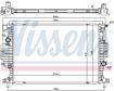 NISSENS Radiator 10371880 Cooling fins material: Aluminium, Core Depth [mm]: 16, Core Length [mm]: 670, Core Width [mm]: 449, Inlet O [mm]: 34, Outlet O [mm]: 34, Radiator type: Brazed cooling fins, Supplementary Article/Info 2: without cap, without expansion tank, Supplementary Article/Supplementary Info: with gaskets/seals, Water Tank Material (radiator): Plastic Technical Information: Radiator with 5mm system-Advanced technology with higher power effect 6.