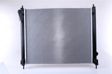 NISSENS Radiator 10371812 Cooling fins material: Aluminium, Core Depth [mm]: 16, Core Length [mm]: 508, Core Width [mm]: 432, Inlet O [mm]: 35,5, Outlet O [mm]: 28,5, Radiator type: Brazed cooling fins, Supplementary Article/Info 2: without expansion tank, Supplementary Article/Supplementary Info: without gasket/seal, Water Tank Material (radiator): Plastic Technical Information: Radiator with 5mm system-Advanced technology with higher power effect 3.