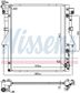 NISSENS Radiator 10371856 Cooling fins material: Aluminium, Core Depth [mm]: 16, Core Length [mm]: 525, Core Width [mm]: 638, Inlet O [mm]: 35, Outlet O [mm]: 35, Radiator type: Brazed cooling fins, Supplementary Article/Info 2: without expansion tank, Supplementary Article/Supplementary Info: with oil cooler, with gaskets/seals, Water Tank Material (radiator): Plastic 5.