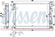 NISSENS Radiator 10371861 Cooling fins material: Aluminium, Core Depth [mm]: 16, Core Length [mm]: 640, Core Width [mm]: 502, Inlet O [mm]: 35, Outlet O [mm]: 35, Radiator type: Brazed cooling fins, Supplementary Article/Info 2: without cap, without expansion tank, Supplementary Article/Supplementary Info: with oil cooler, without gasket/seal, Water Tank Material (radiator): Plastic 5.