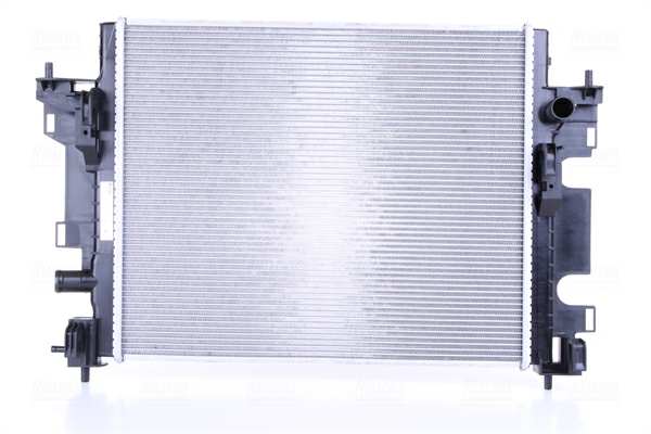 NISSENS Radiator 10371892 Cooling fins material: Aluminium, Core Depth [mm]: 16, Core Length [mm]: 480, Core Width [mm]: 397, Inlet O [mm]: 28, Outlet O [mm]: 28, Radiator type: Brazed cooling fins, Supplementary Article/Info 2: without expansion tank, Supplementary Article/Supplementary Info: without gasket/seal, Water Tank Material (radiator): Plastic Technical Information: Radiator with 5mm system-Advanced technology with higher power effect 1.