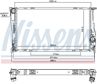 NISSENS Radiator 10371874 Cooling fins material: Aluminium, Core Depth [mm]: 32, Core Length [mm]: 600, Core Width [mm]: 336, Inlet O [mm]: 38,5, Outlet O [mm]: 38,5, Radiator type: Brazed cooling fins, Supplementary Article/Info 2: without cap, without expansion tank, Supplementary Article/Supplementary Info: with gaskets/seals, Water Tank Material (radiator): Plastic Technical Information: Radiator with 5mm system-Advanced technology with higher power effect 7.