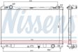 NISSENS Radiator 10371855 Cooling fins material: Aluminium, Core Depth [mm]: 27, Core Length [mm]: 400, Core Width [mm]: 722, Radiator type: Brazed cooling fins, Water Tank Material (radiator): Plastic 5.