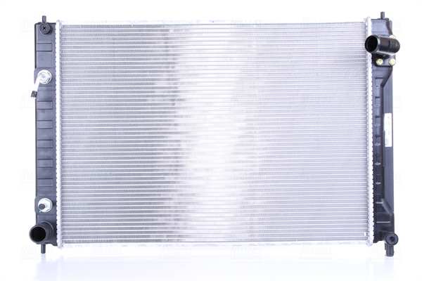 NISSENS Radiator 10371851 Cooling fins material: Aluminium, Core Depth [mm]: 16, Core Length [mm]: 635, Core Width [mm]: 455, Radiator type: Brazed cooling fins, Supplementary Article/Supplementary Info: with oil cooler, Water Tank Material (radiator): Plastic 1.