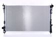 NISSENS Radiator 10371866 Cooling fins material: Aluminium, Core Depth [mm]: 26, Core Length [mm]: 730, Core Width [mm]: 438, Inlet O [mm]: 38, Outlet O [mm]: 38, Radiator type: Brazed cooling fins, Supplementary Article/Info 2: without expansion tank, Supplementary Article/Supplementary Info: without gasket/seal, Water Tank Material (radiator): Plastic 1.